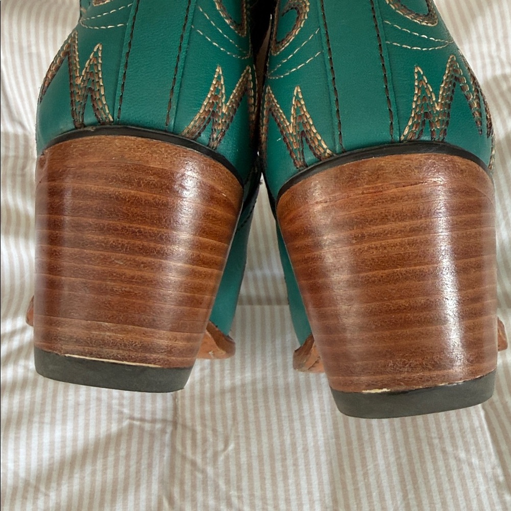 Ariat Ladies Dixon Snip Toe Boots in Turquoise Leather - Picture 6 of 11